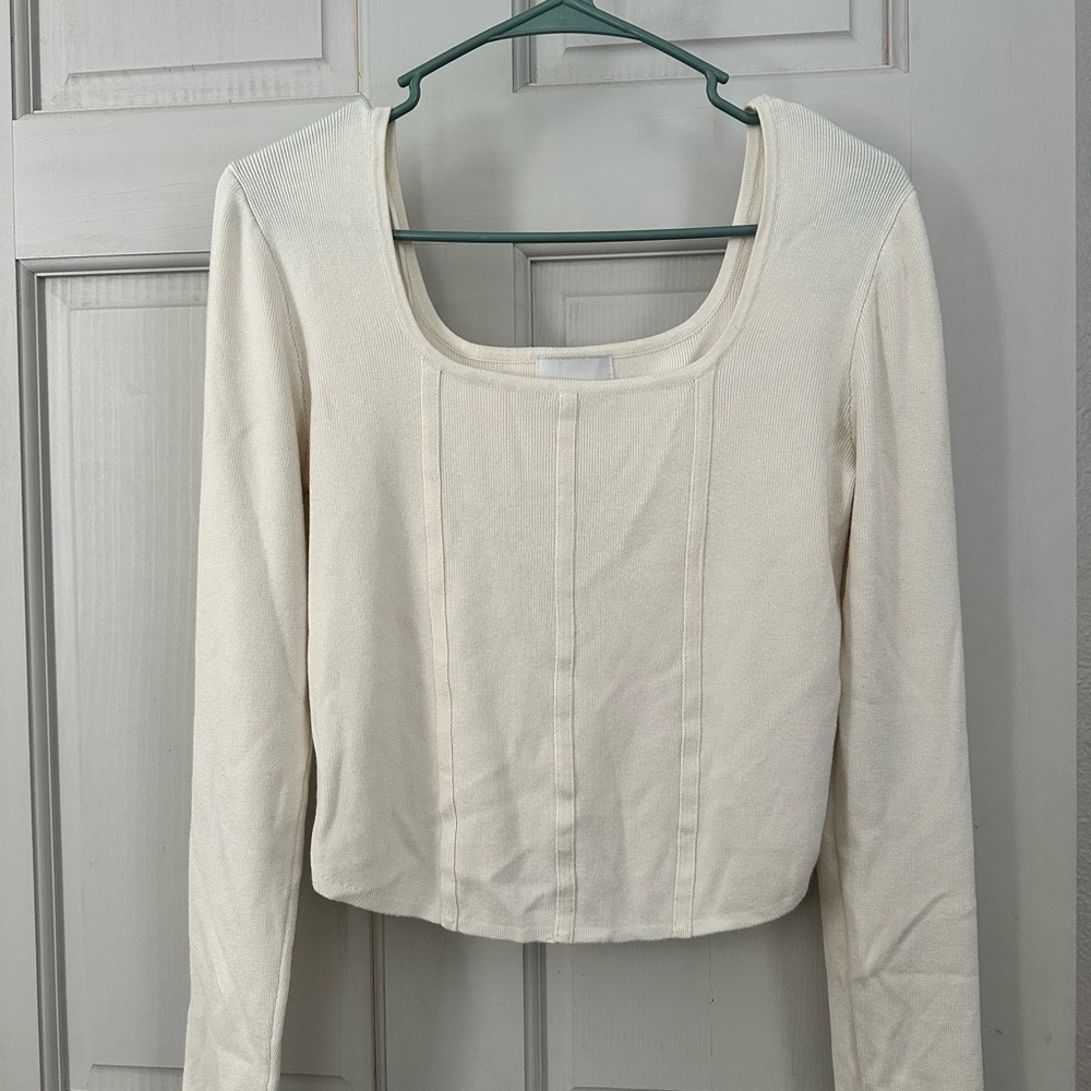 Pink Rose Cream Crop Top